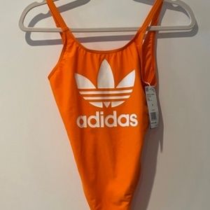 Bright Orange Adidas Trefoil Onepiece